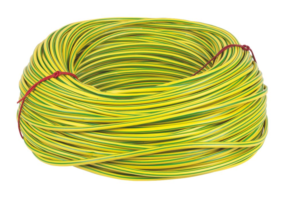 Image of CED Green/Yellow Sleeving 6mm x 100m 