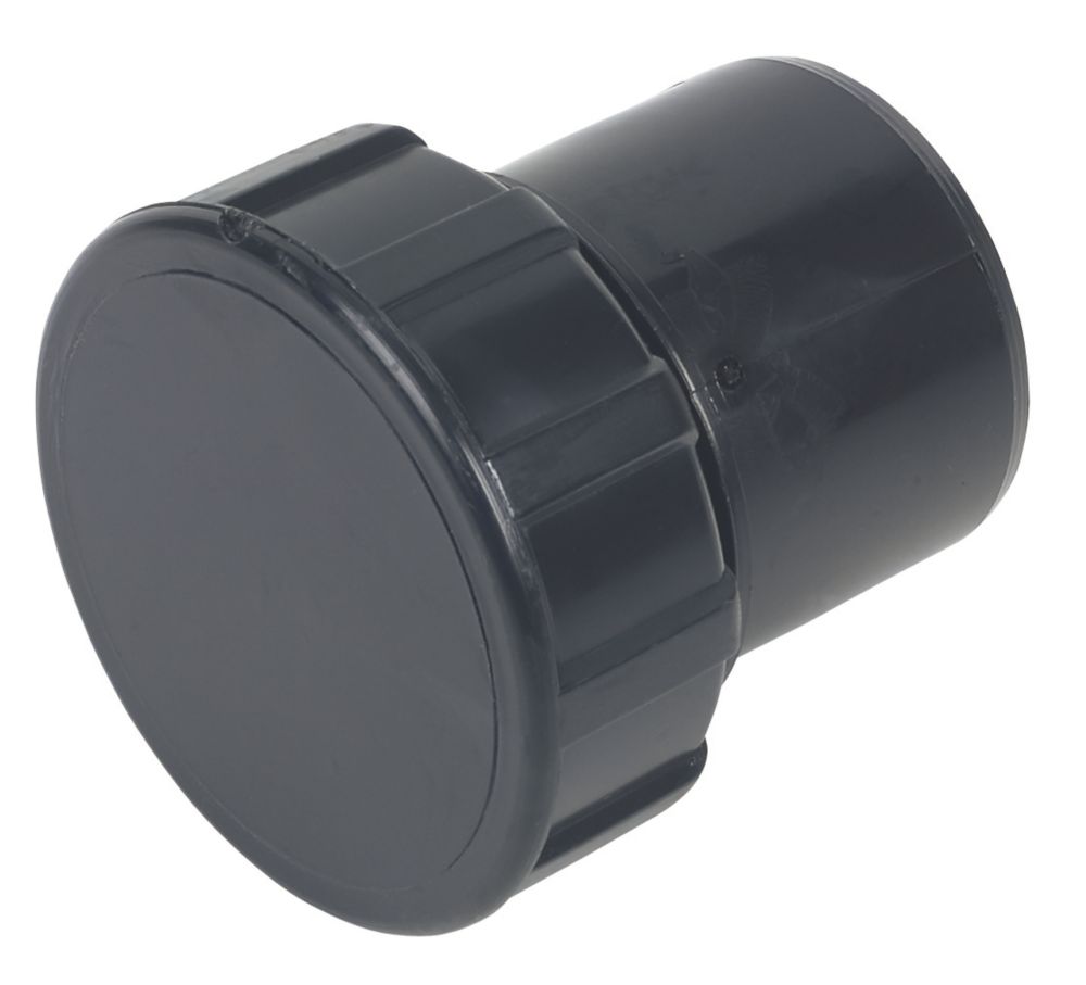 Image of FloPlast Solvent Weld Access Plugs Black 32mm 5 Pack 