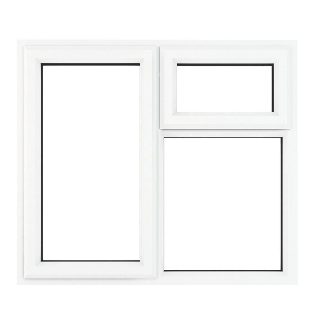 Image of Crystal Left-Hand Opening Clear Double-Glazed Casement White uPVC Window 1190mm x 965mm 