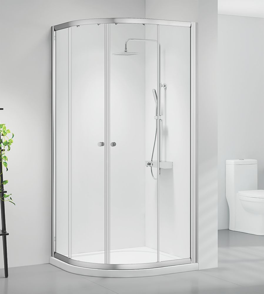 Image of Triton Neo Six Framed Offset Quadrant Shower Enclosure Non-Handed Chrome 1200mm x 900mm x 1850mm 