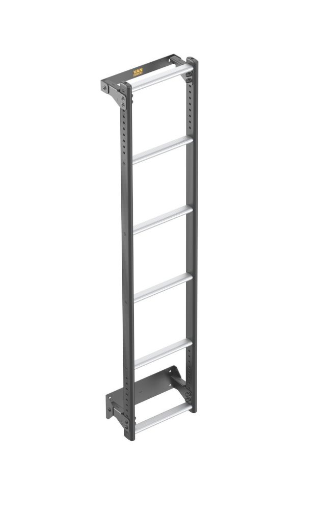 Image of Van Guard VGL6-08 Volkswagen Crafter 2006 - 2017 6-Treads ULTI Ladder Rear Door Ladder for H1 1560mm 