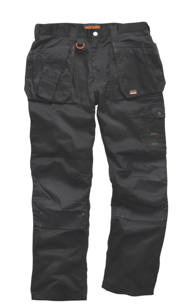 Image of Scruffs Worker Plus Work Trousers Black 30" W 31" L 