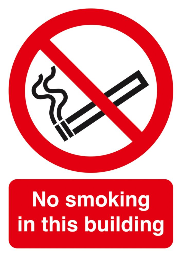 Image of "No Smoking In This Building" Sign 210mm x 148mm 