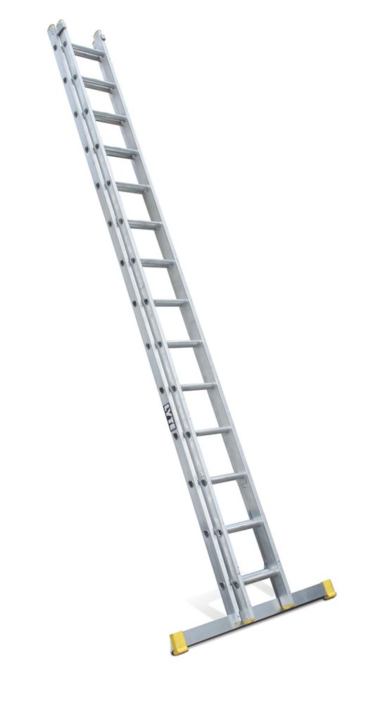 Image of Lyte 2-Section Aluminium Extension Ladder 7.03m 