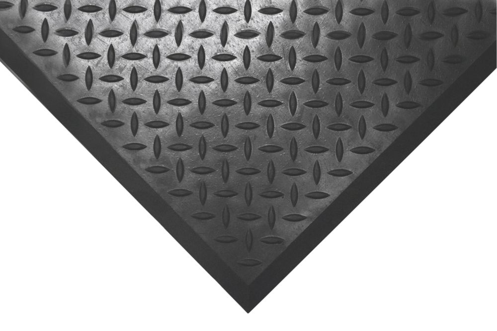 Image of COBA Europe Comfort-Lok Anti-Fatigue Floor End Mat Black 0.8m x 0.7m x 12.5mm 