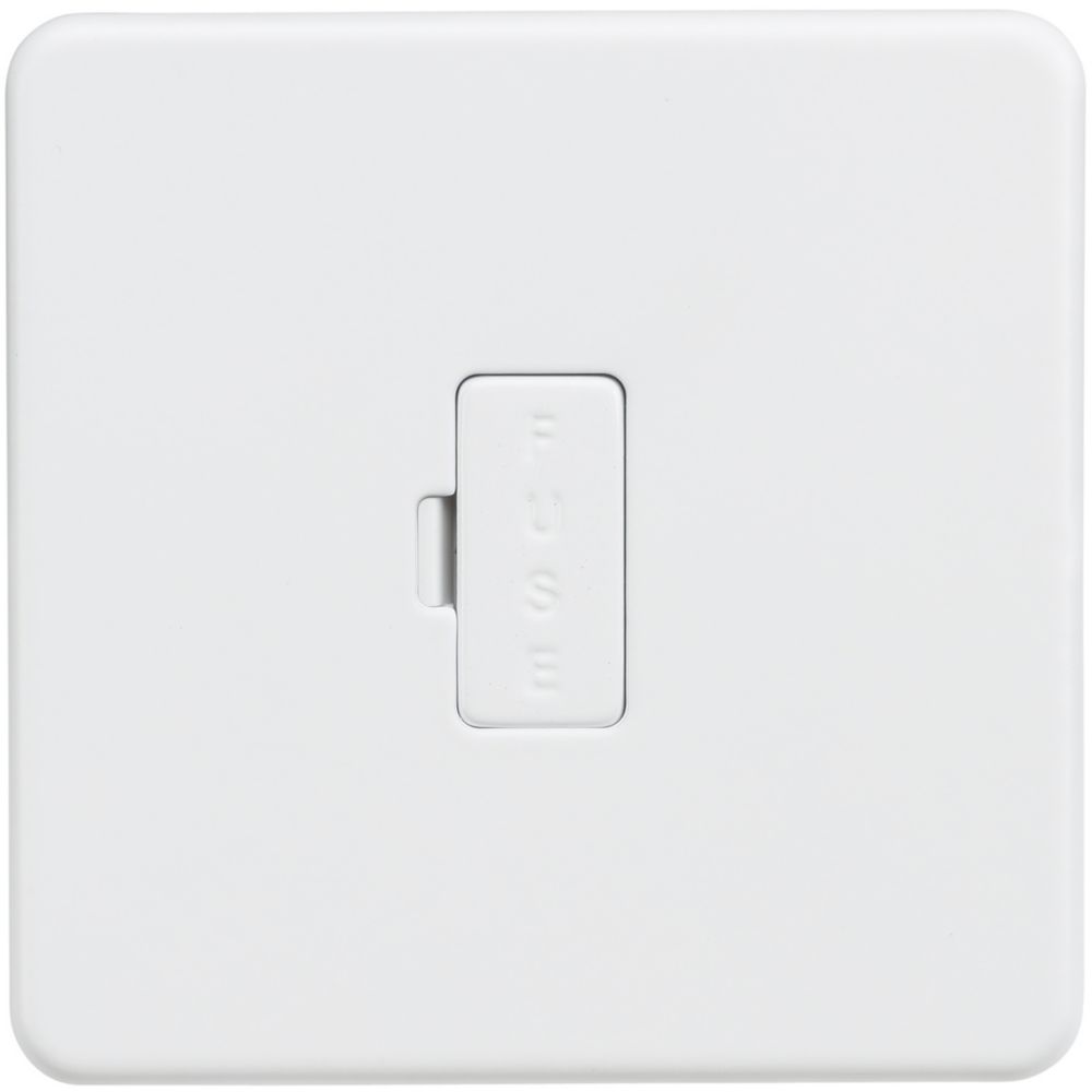 Image of Knightsbridge 13A Unswitched Fused Spur Matt White 