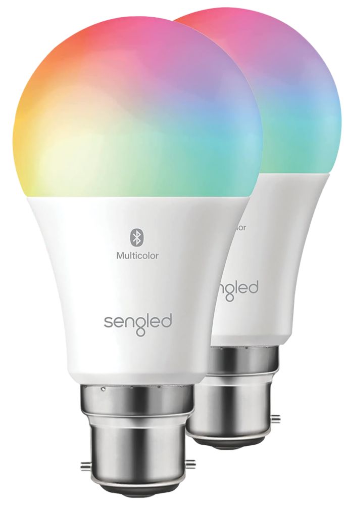 Image of Sengled W21-U33 BC A60 Assorted LED Smart Light Bulb 7.8W 806lm 2 Pack 