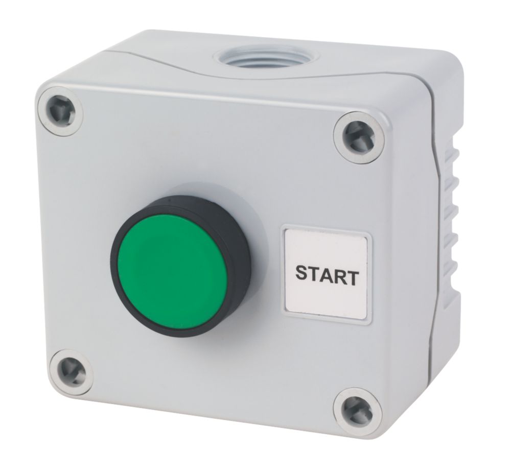 Image of Hylec 1DE.01.06AG-SF Double Pole Flush Push-Button Isolator Switch NO/NC 