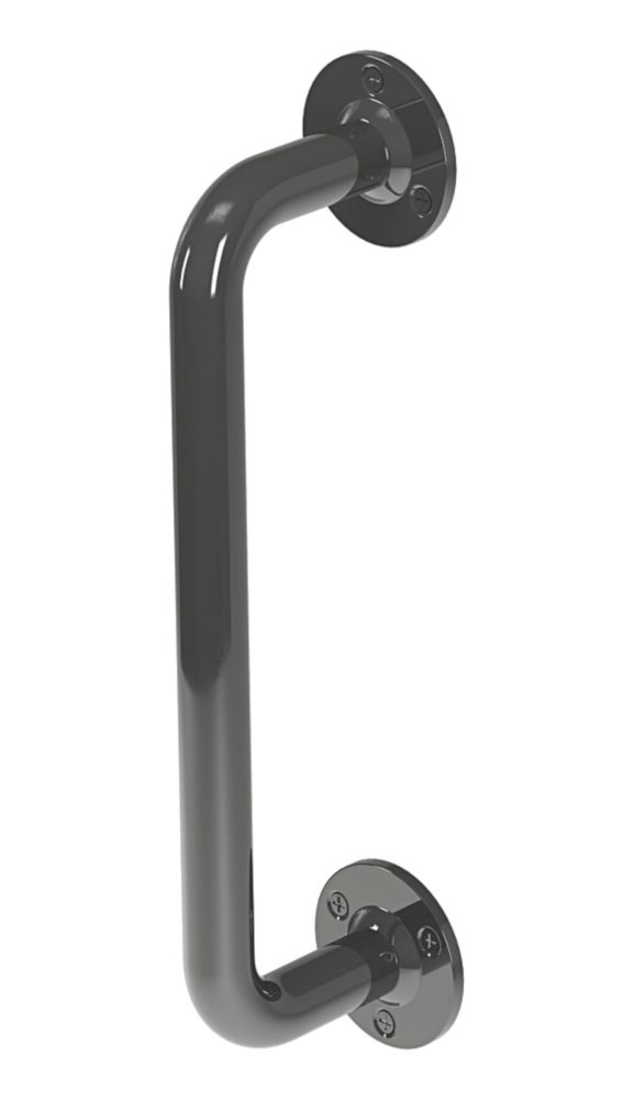 Image of Rothley Angled Household Steel Grab Rail Gun Metal 305mm 