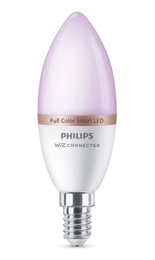 Image of Philips SES Candle RGB & White LED Smart Light Bulb 4.9W 470lm 