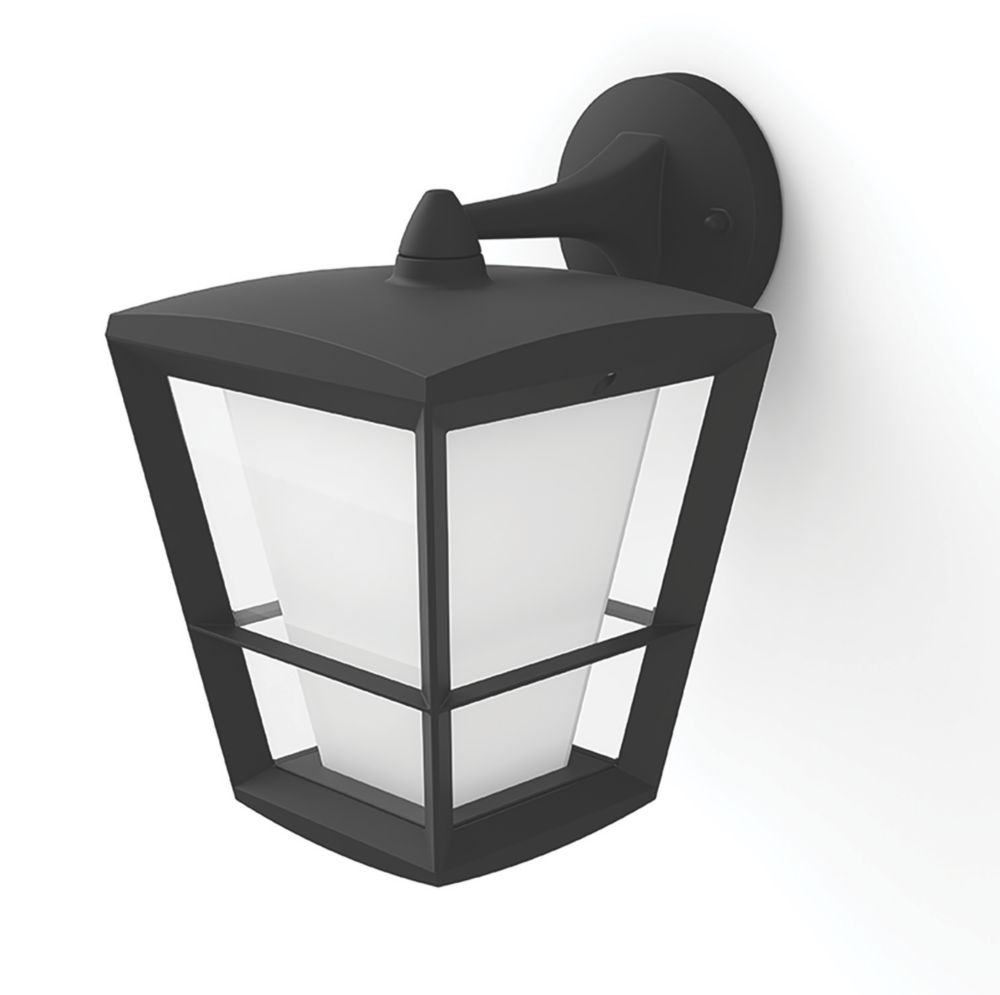 Image of Philips Hue Econic Outdoor LED Smart Down Wall Light Black 15W 1140lm 