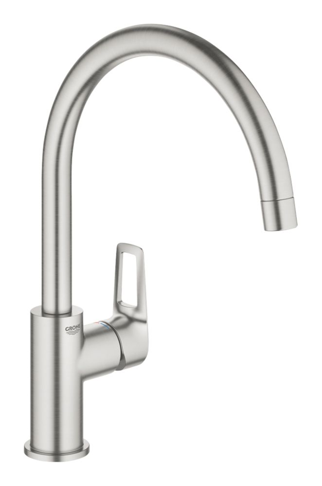 Image of Grohe Start Loop Kitchen Mixer Tap Supersteel 