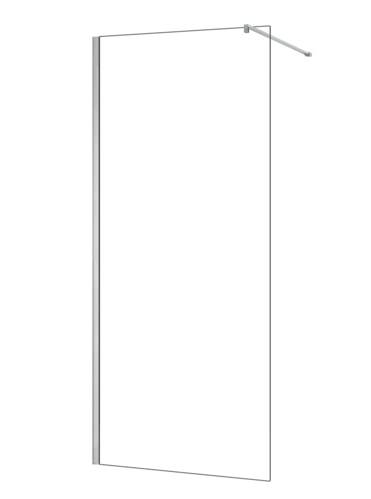 Image of Triton Neo Frameless Showerwall & Swivel Panel Chrome 1400mm x 2015mm 