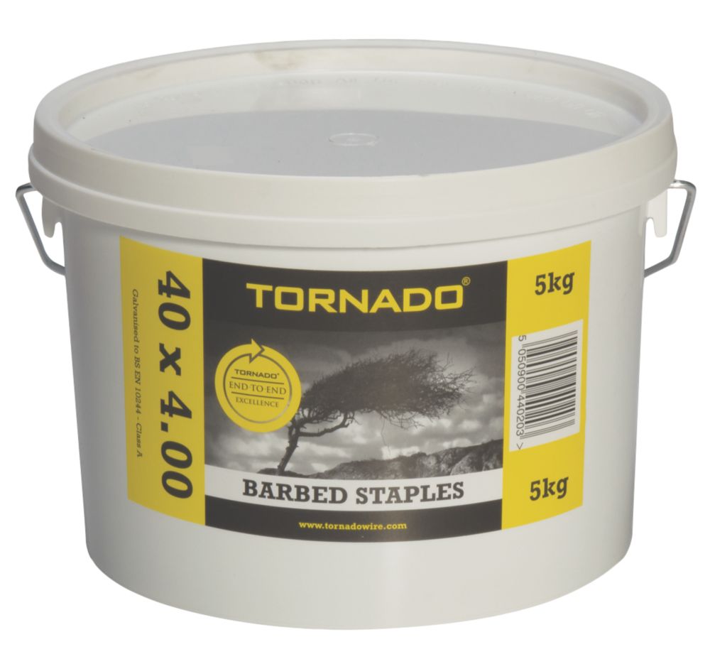 Image of Tornado Barbed Fencing Staples 40 x 4mm 5kg 