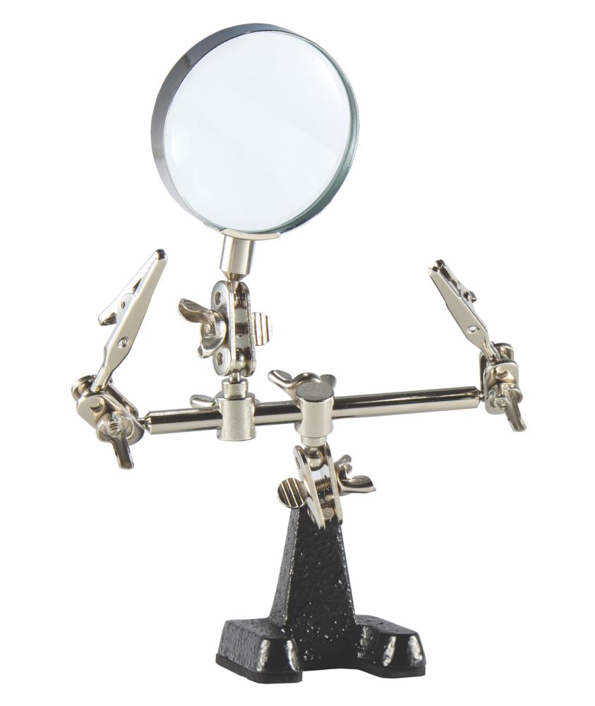 Image of Weller WLACCHHB-02 2-Arm Helping Hands Soldering Stand with Magnifier 