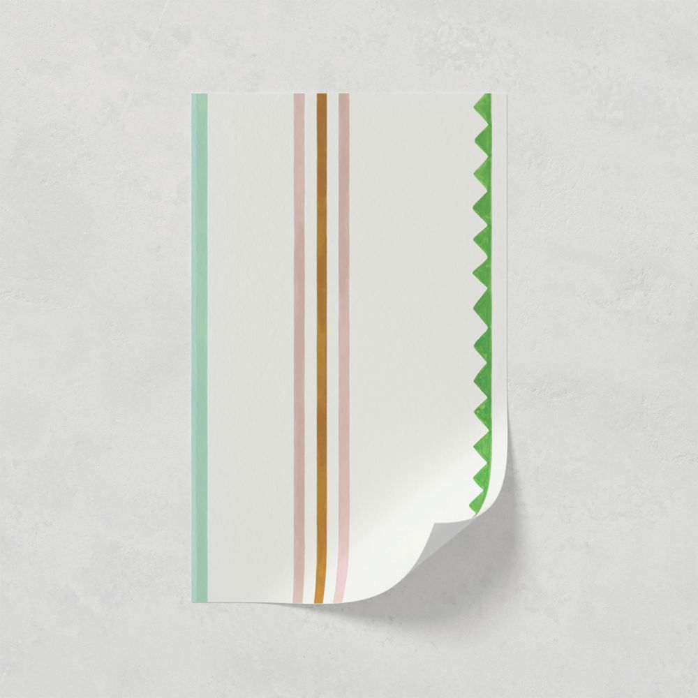 Image of LickPro Green Zig Zag 01 Wallpaper Sample 0.18m x 0.29m 