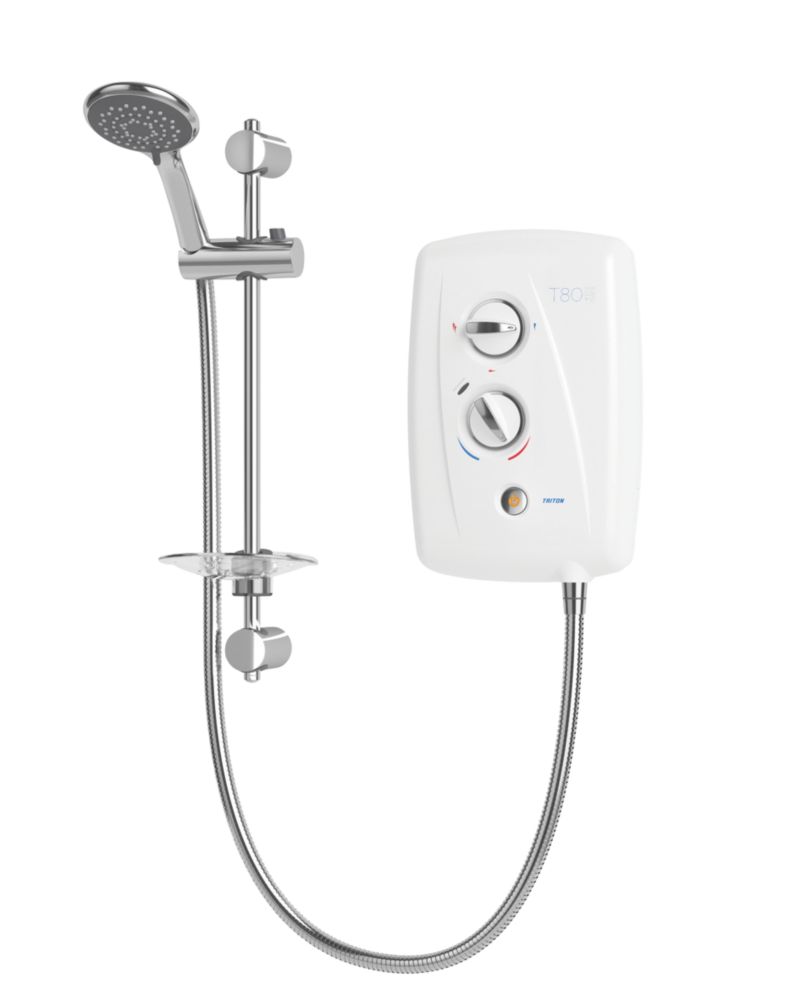 Image of Triton T80 Easi-Fit + White / Chrome 8.5kW Electric Shower 