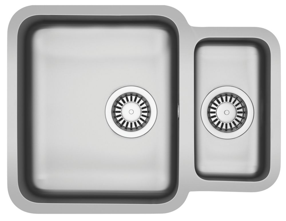 Image of Franke Lucca 1.5 Bowl Stainless Steel Kitchen Sink 600mm x 180mm 