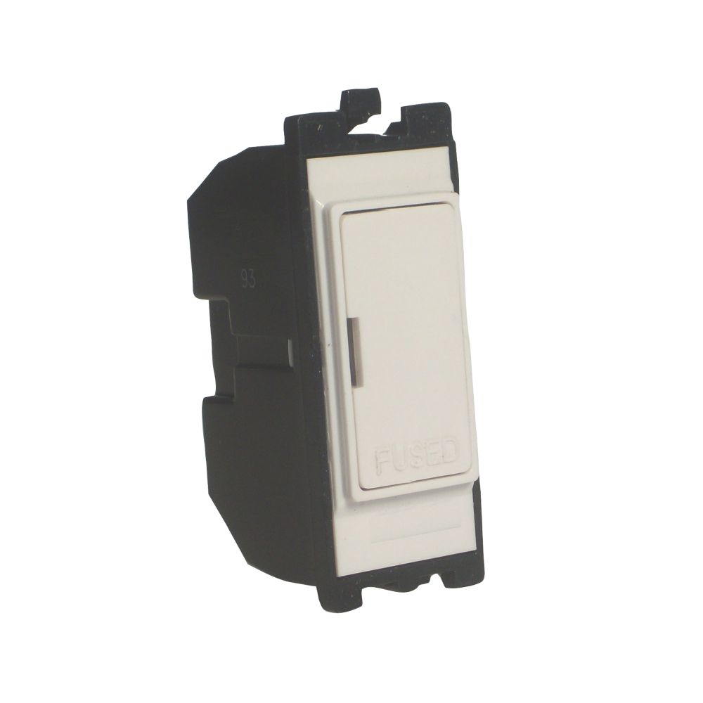 Image of Varilight PowerGrid 13AX Grid Fused Spur White with Colour-Matched Inserts 