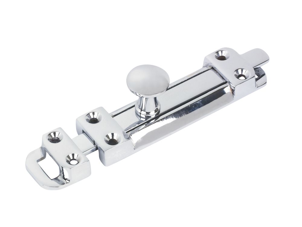 Image of Heavy Duty Door Bolt Polished Chrome 100mm 