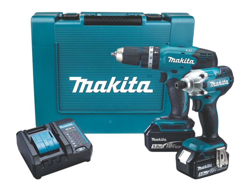 Image of Makita DLX2336T01 18V 2 x 5.0Ah Li-Ion LXT Cordless Twin Pack 