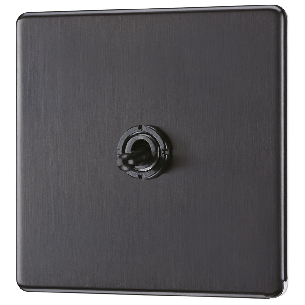 Image of LAP 20A 16AX 1-Gang 2-Way Toggle Switch Slate Grey 