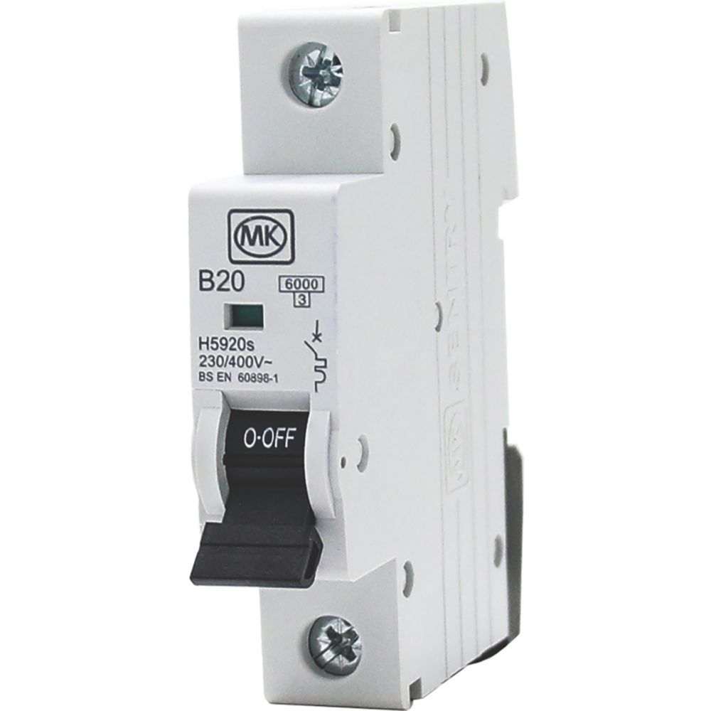 Image of MK Sentry 20A SP Type B MCB 