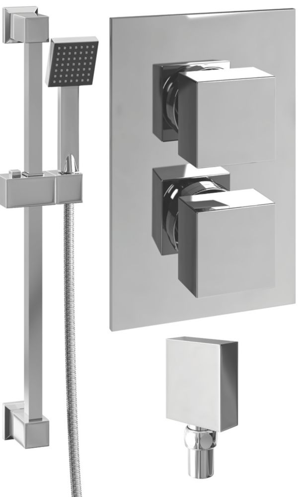 Image of ETAL Spahr Rear-Fed Concealed Polished Chrome Thermostatic Mixer Shower 