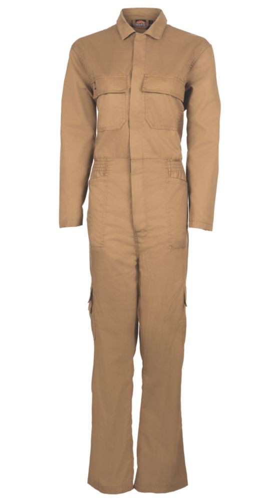 Image of Dickies Everyday Womens Boiler Suit/Coverall Khaki X Large 42-48" Chest 30" L 