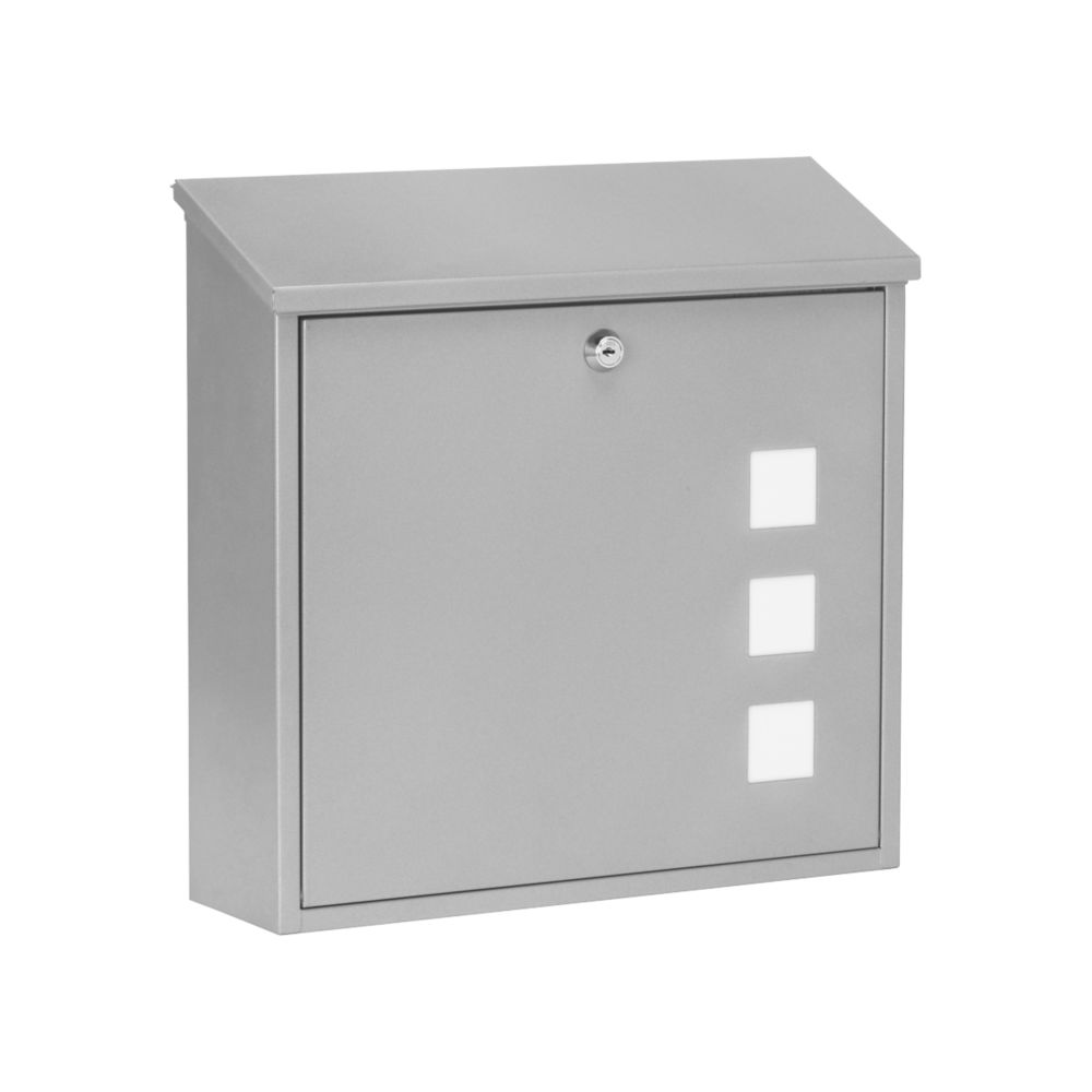 Image of Burg-Wachter Aire Post Box Silver Powder-Coated 