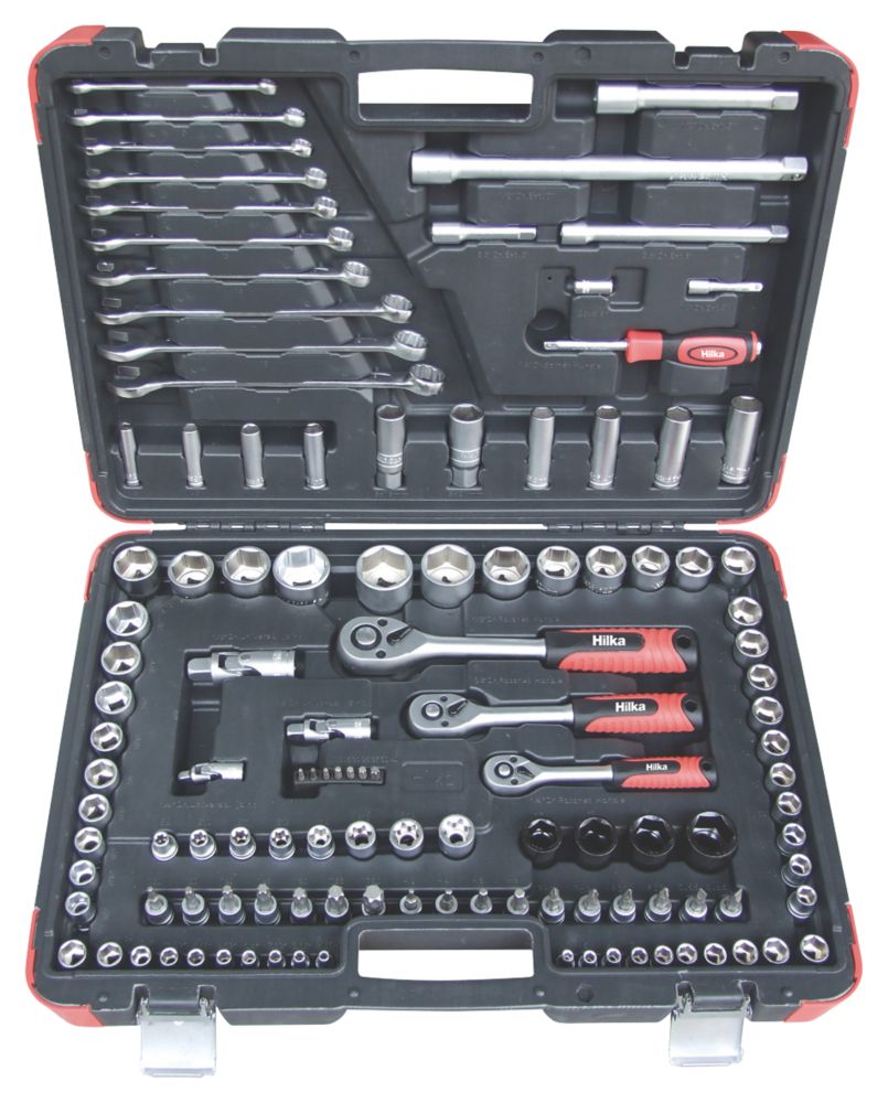 Image of Hilka Pro-Craft Mixed Drive Metric Socket Set 120 Pcs 