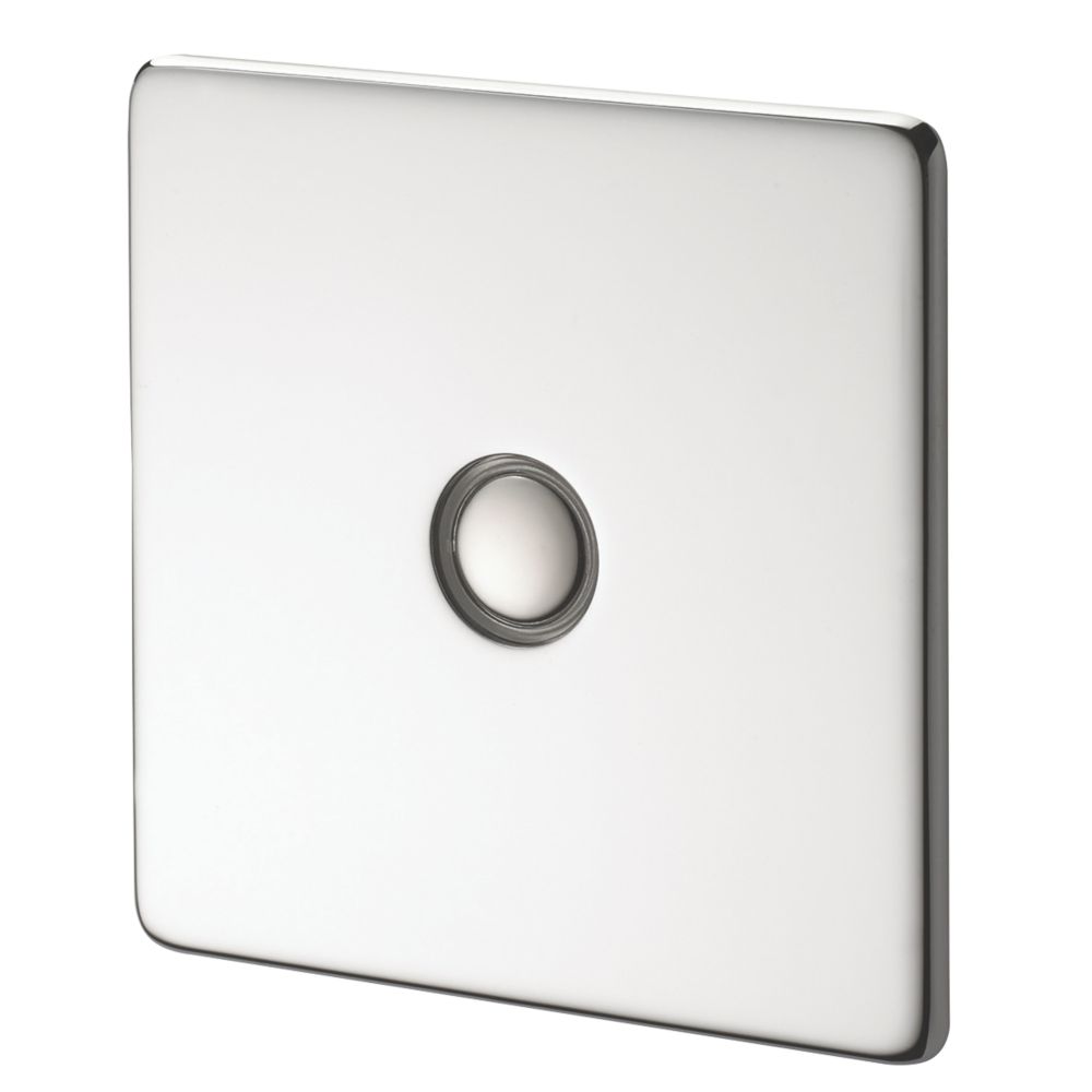 Image of Crabtree Platinum 1-Gang 1-Way Dimmer Switch Polished Chrome 