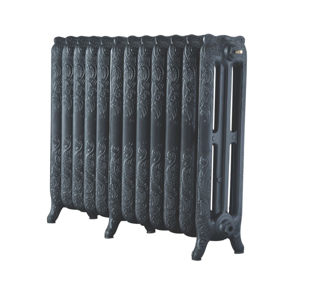 Image of Arroll Montmartre 3-Column Cast Iron Radiator 760mm x 994mm Pewter 5896BTU 