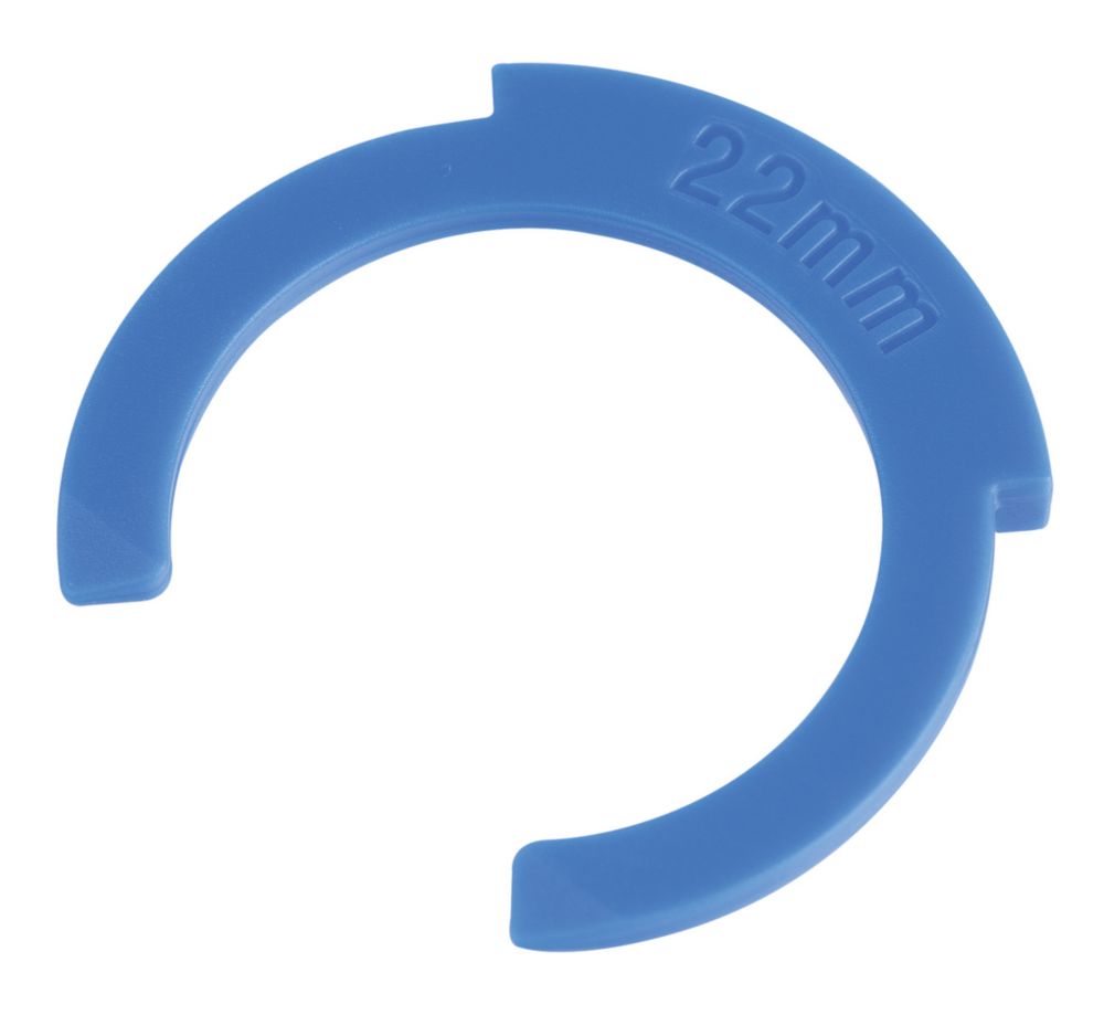 Image of Flomasta SLC22MB PPF Collet Clips Blue 22mm 10 Pack 