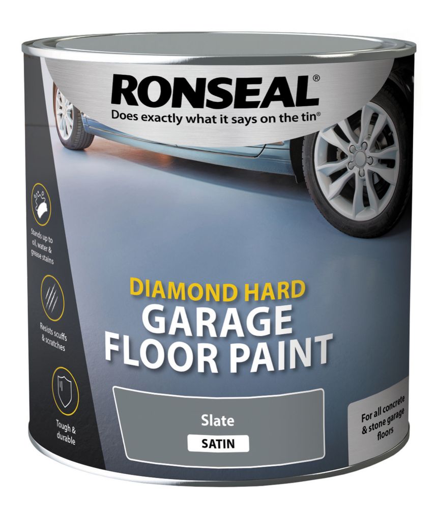 Image of Ronseal Diamond Hard Garage Floor Paint Slate 2.5Ltr 