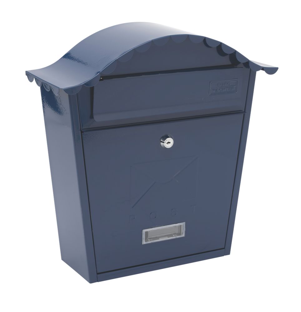 Image of Burg-Wachter Classic Post Box Blue Powder-Coated 