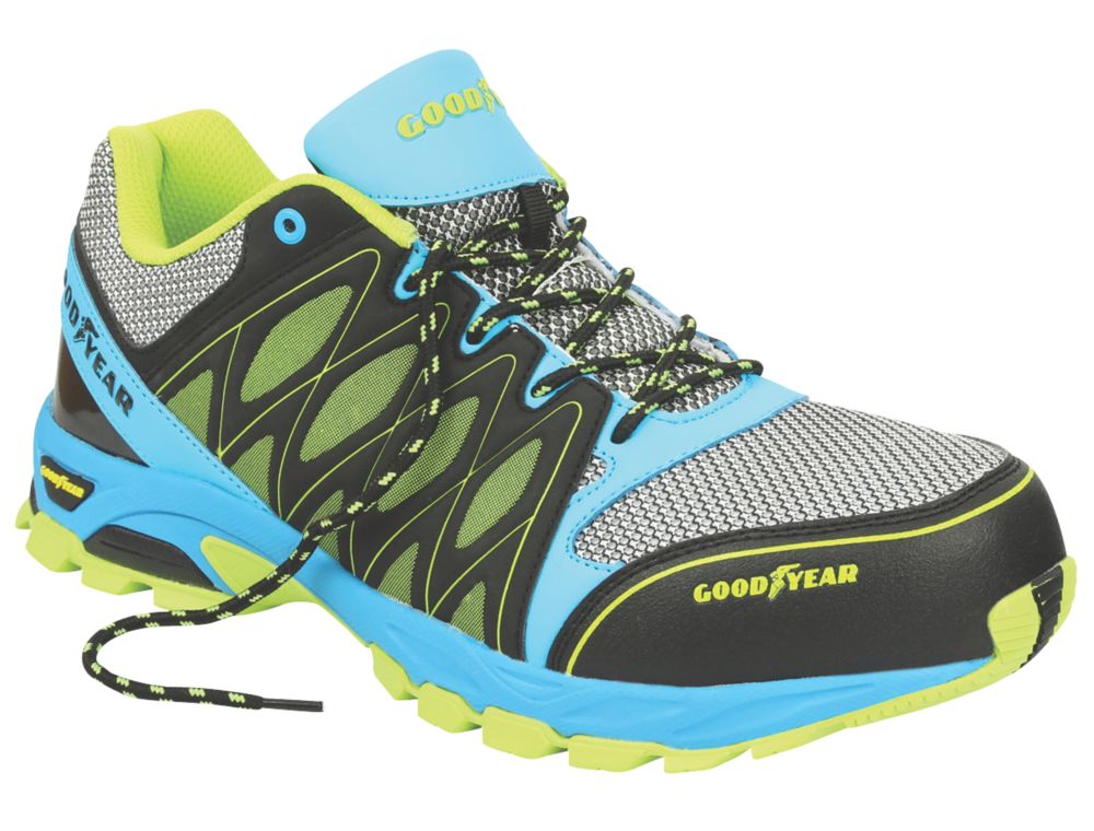 Image of Goodyear GYSHU1503 Metal Free Safety Trainers Black / Blue Size 10 