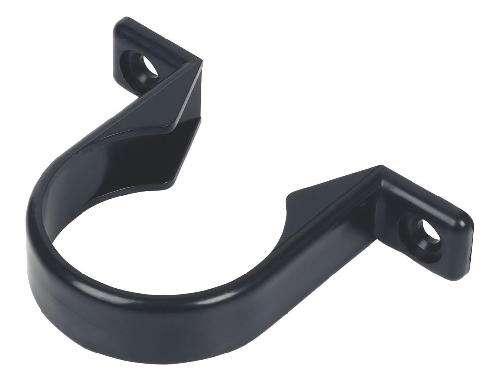 Image of FloPlast Solvent Weld Pipe Clips Black 40mm 20 Pack 