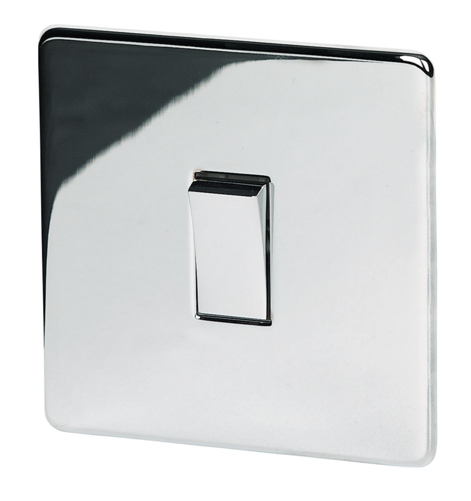 Image of Crabtree Platinum 10AX 1-Gang Intermediate Switch Polished Chrome 