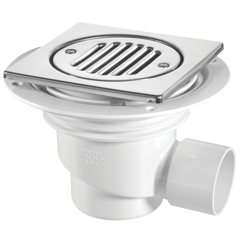 Image of McAlpine TSG1T6SS Trapped Gully Polished Stainless Steel 75mm Water Seal 