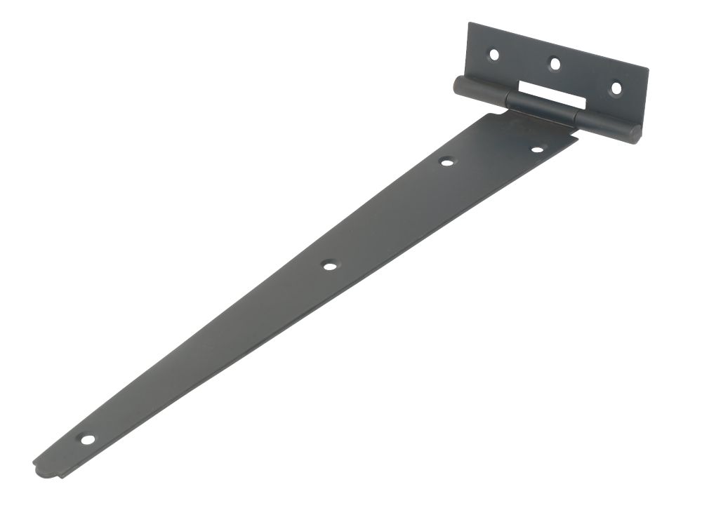 Image of Black Powder-Coated Light Duty Tee Hinges 305mm 2 Pack 