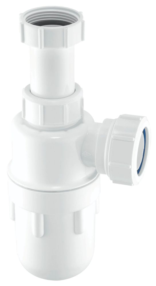 Image of McAlpine A10A Adjustable Inlet Bottle Trap White 32mm 