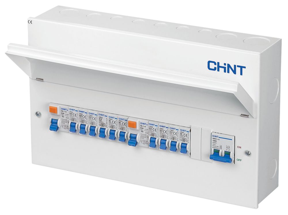 Image of Chint NX3 18-Module 10-Way Populated Dual RCD Consumer Unit 