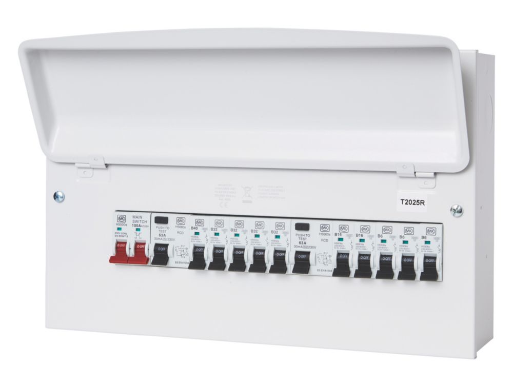 Image of MK Sentry 16-Module 10-Way Populated Dual RCD Consumer Unit 
