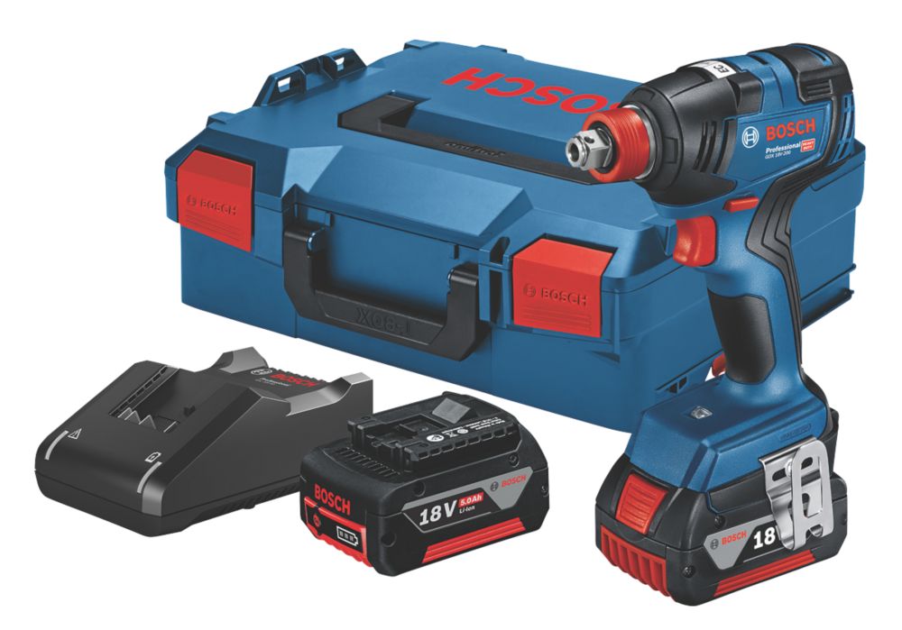 Image of Bosch GDX 18V-200 18V 2 x 5.0Ah Li-Ion Coolpack Brushless Cordless Impact Driver 