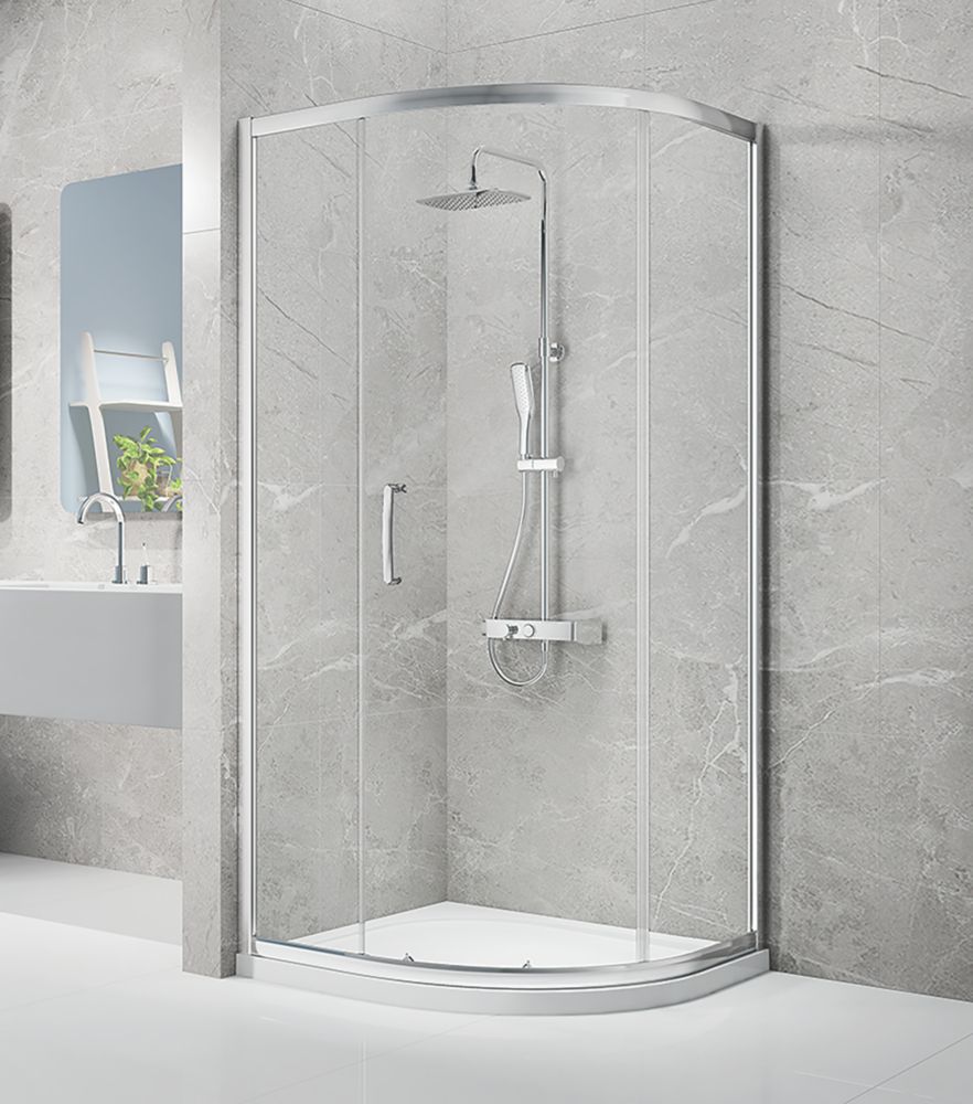 Image of Triton Neo Eight Framed Offset Quadrant Shower Enclosure Non-Handed Chrome 1200mm x 800mm x 1900mm 