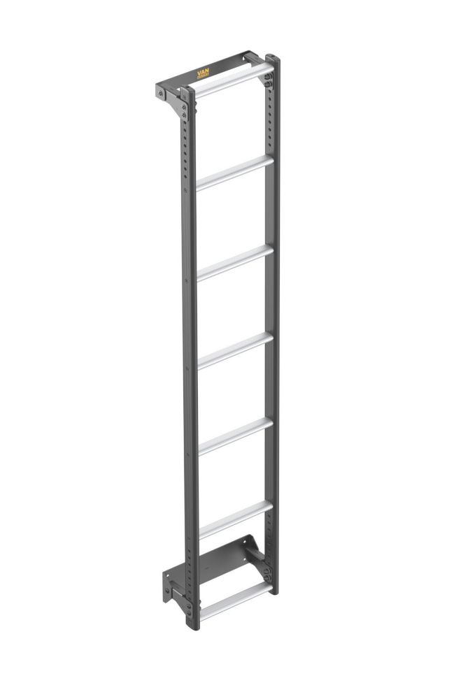 Image of Van Guard VGL7-06 Nissan Interstar 2022 on 7-Treads ULTI Ladder Rear Door Ladder for H2 1860mm 