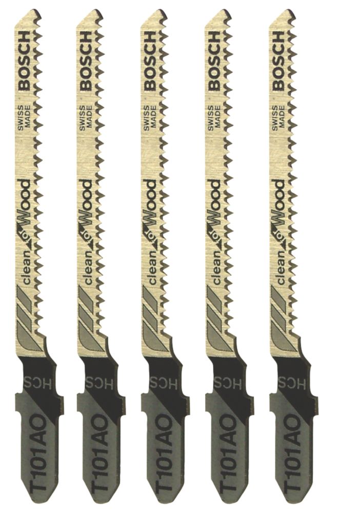 Image of Bosch T101AO Softwood & Plywood Jigsaw Blades 83mm 5 Pack 