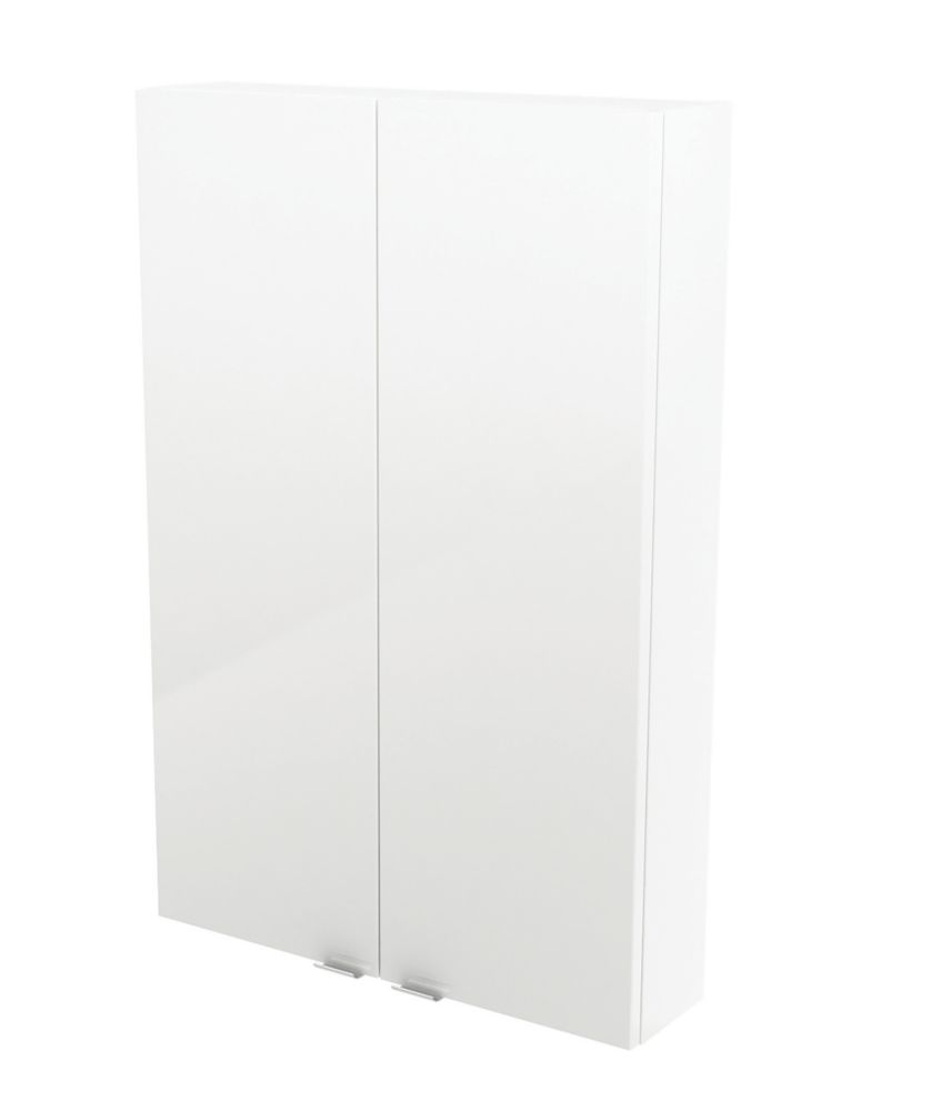 Image of Imandra Bathroom Cabinet White Gloss 600mm x 150mm x 900mm 