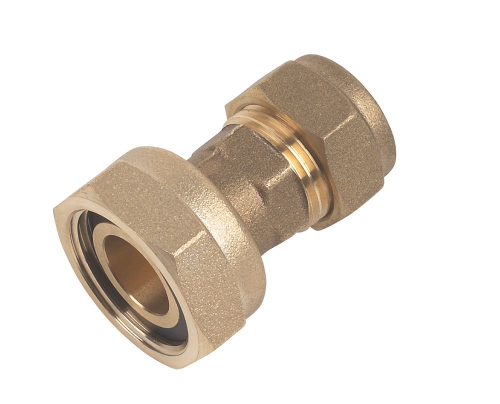 Image of Flomasta Compression Straight Tap Connector 15mm x 3/4" 